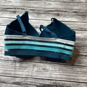Victorias Secret T Shirt Push Up Full Coverage Bra Ombre Teal Stipe Back 32DDD